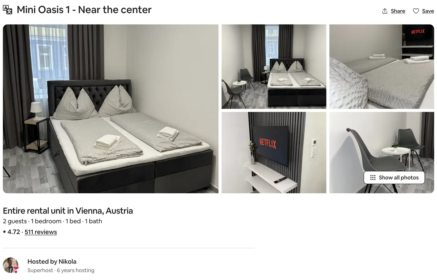 Mini Oasis 1: the Airbnb listing before Crossa Homes
