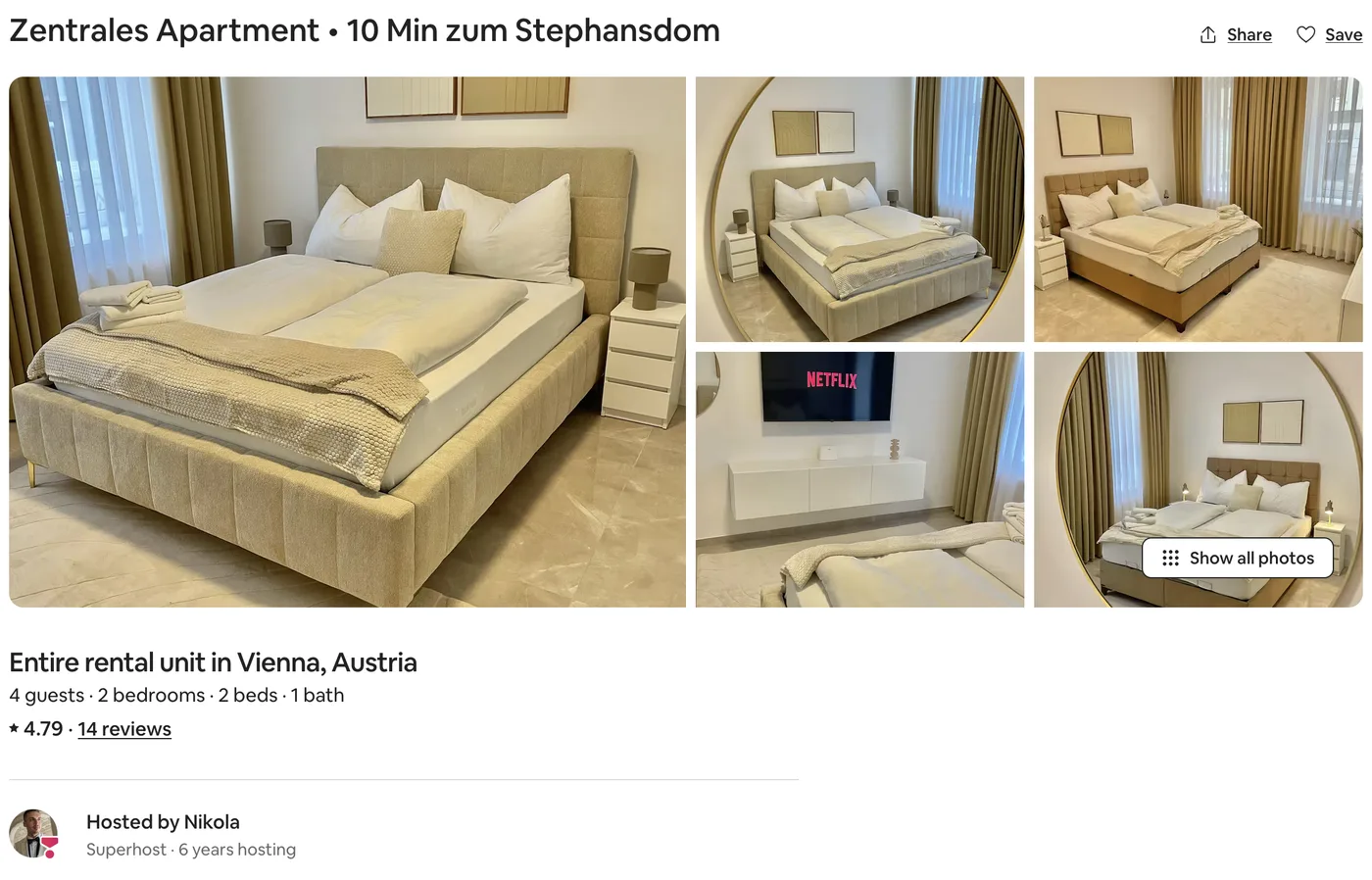 Zentrales: the Airbnb listing before Crossa Homes